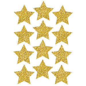 ASHLEY PRODUCTIONS Sparkle Stars Die-Cut Magnets, Gold, 3", ASH30400