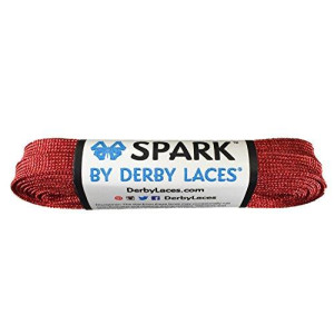 Derby Laces Red Spark Shoelace for Shoes, Skates, Boots, Roller Derby, Hockey and Ice Skates (84 Inch / 213 cm)
