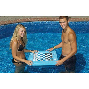 Water Sports Floating Multiple Game Chess Checkers Swimming Pool Board - Use in or Out of The Pool
