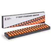 Yellow Mountain Imports Digit Standard Abacus 10.5 Inches - Professional 17 Column Soroban Calculator (Functional and Educational Learning Tool)