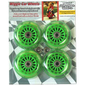 Wiggle Car Polyurethane Replacement Wheels - Green