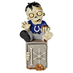 Forever Collectibles NFL Indianapolis Colts Unisex Zombie Figurinezombie Figurine Bank, Team Color, One Size