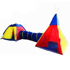 Tunnel Tent for Kids - 2 Tents and Tunnel Indoor/Outdoor Play Tent by Sure Luxury