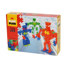 PLUS PLUS - Instructed Play Set - 170 Piece Robots - Construction Building Stem Toy, Interlocking Mini Puzzle Blocks for Kids (03726)