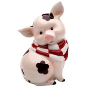 StealStreet SS-CG-61760, 5.5 Inch Sitting Pink Pig with Brown Mud Spots Money Piggy Bank