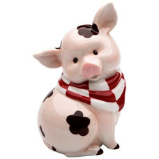 StealStreet SS-CG-61760, 5.5 Inch Sitting Pink Pig with Brown Mud Spots Money Piggy Bank