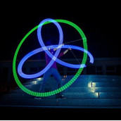 Zeekio Lighted LED Poi - Spinning Flow Toys - Sold in Pairs
