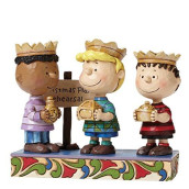 Peanuts by Jim Shore Three Wise Men Linus, Schroeder, Franklin Stone Resin Figurine, 4.6