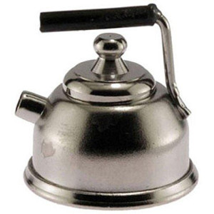 International Miniatures Dollhouse Miniature Silver Teapot w/Removable Lid #IM65108