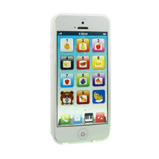 Cooplay Smart Phone Toy Music Lullaby Song Touch Screen USB Recharable Cell Phone Learning English Mobile for Toddler Child Ages 1-3 Years Old (White)