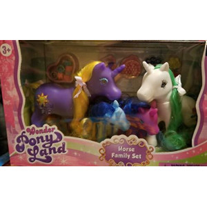 Wonder Pony Land -Little Pony Family Set of 4 Dream Collection