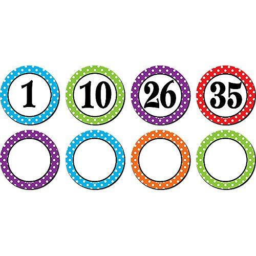 Polka Dot Numbers Magnetic Accents