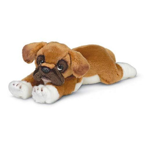 Bearington Roscoe Boxer Plush Stuffed Animal Puppy Dog, 15 inch