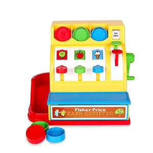 Basic Fun Fisher-Price Classic Toys - Retro Cash Register - Great Pre-School Gift for Girls and Boys, 1 ea (2073)