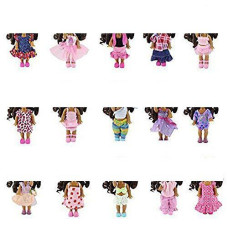 K.T. Fancy Lot 10 Fashion Clothes Dress Outfit for 4 inch Dolls Xmas Birthday Gifts