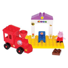 Zoofy International Peppa Pig Toy Train Building Construction Set with 16 Pieces for Children Age 2 and Up