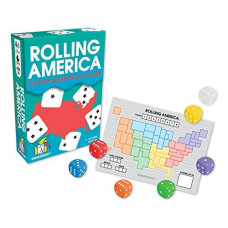 Gamewright Rolling America, The Star Spangled Dice Action Game Multi-colored, 5"