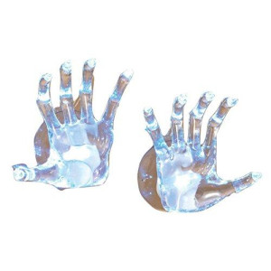 Gerson Halloween LED Skeleton Hands on Suction Cups They Light up and Flash Lots of Fun