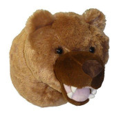 Adore 12" Kodiak The Brown Grizzly Bear Plush Stuffed Animal Walltoy Wall Mount