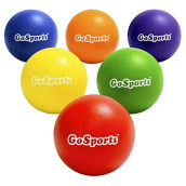 GoSports Soft Skin Foam Playground Dodgeballs - 6 Pack of 6 inch or 7 inch Dodgeballs for Kids - w/ Mesh Carry Bag