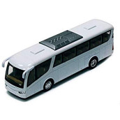Kinsmart Coach Bus, White 7" Die Cast Model Toy Car