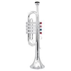 Click N' Play Toy Trumpet for Kids - Create Real Music - Safety Tested BPA Free - Beautiful Silver Finish with Color Keys - Start an Instrument Band at Home or School, Kids Ages 5-9, Musical Gifts