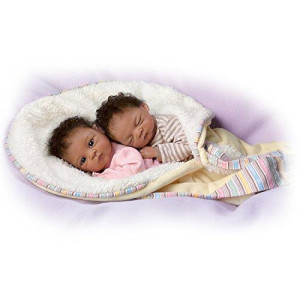 The Ashton-Drake Galleries Waltraud Hanl Jada and Jayden Lifelike Twin Baby Doll Set