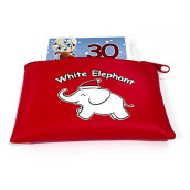 Apostrophe Games White Elephant Card Set, 50 Christmas Themed Cards and Carrying Pouch, White Elephant Exchange Card Set