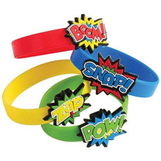 U.S. Toy Superhero Rubber Bracelets, Multicolor, Standard Size (SS-UST-JA833)