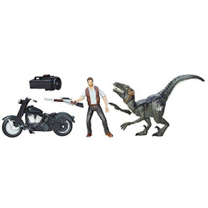 Jurassic Park Hasbro Alpha Cycle & Hybrid Raptor Pack