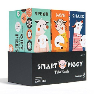 Smart Piggy Trio Bank: 3-in-1 Money-Wise Educational Piggy Bank