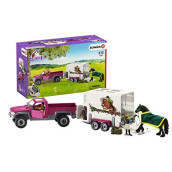 Schleich Horse Club, 15-Piece Playset, Horse Toys for Girls and Boys 5-12 years old Pick Up with Horse Box