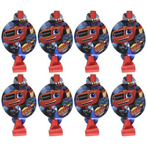 amscan Blaze and the Monster Machines Blowouts, Party Favor,Red,5"