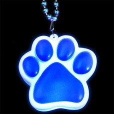 blinkee Light Up Blue Paw Print Charm Necklace