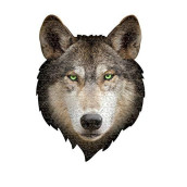 Madd Capp Puzzles - I AM Wolf - 550 Pieces - Animal Shaped Jigsaw Puzzle Gray, 24" x 32"