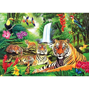 Tiger Paradise, A 1000 Piece Jigsaw Puzzle By Lafayette Puzzle Factory