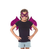 Little Adventures Reversible Dragon Mask and Wing Sets for Boys & Girls - Pink/Magenta