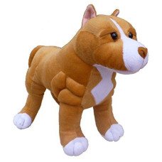 Adore 13" Standing Boss The Pit Bull Dog Plush Stuffed Animal Toy
