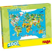 HABA 100 Piece World Map Jigsaw Puzzle