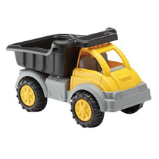 American Plastic Toys Kids Yellow Gigantic Dump Truck, Tilting Dump Bed, Knobby Wheels, and Metal Axles Fit for Indoors and Outdoors, Haul Sand, Dirt, or Toys, for Ages 2+
