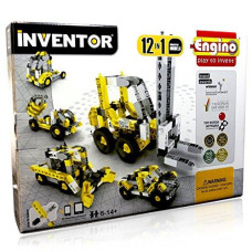 Engino ENg-1234 Inventor - Build 12 construction Vehicles, NO BATTERIES REQUIRED