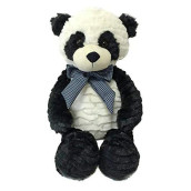 Snuggle Stuffs Plush Sitting Charcoal and Cream Precious Panda Bear, 15