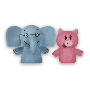 YOTTOY Mo Willems Collection | Elephant & Piggie Pair of Finger Puppets