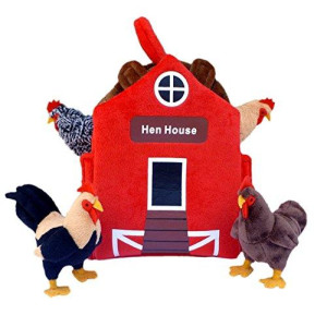 Adore 12" Hen House Chicken Coop Plush Stuffed Animal Playset