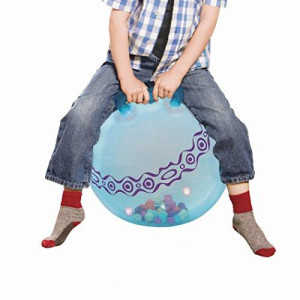 B. toys  Hop n Glow  Light-Up Bouncy Ball with Handle - Hopper Ball for Kids 3 years+ (Air Pump Included)