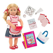 Our Generation Doll by Battat- Jenny 18" Deluxe Posable Baking Fashion Doll- for Girls Aged 3 Years & Up