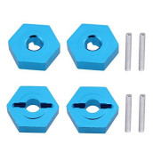 Hobbypark 7mm to 12mm Aluminum Wheel Hex Convert Adapter Hub 1/18 Turn 1/10 for Wltoys A949 A959 A969 A979 K929 RC Car Upgrade Parts (Set of 4)