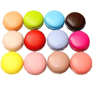 Longpro Realistic Artificial French Macaroons Fake Macaron for Display High Simulation Artificial Dummy Macaroon 12 PCS Studio Photo Prop DIY Decoration Accessories Artificial Dessert Cake Food Toys