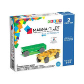 Magna-Tiles Cars Expansion Set, The Original Magnetic Building Tiles For Creative Open-Ended Play, Educational Toys For Children Ages 3 Years + (2 Pieces)