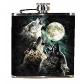 Three Wolf Moon 7oz Flask